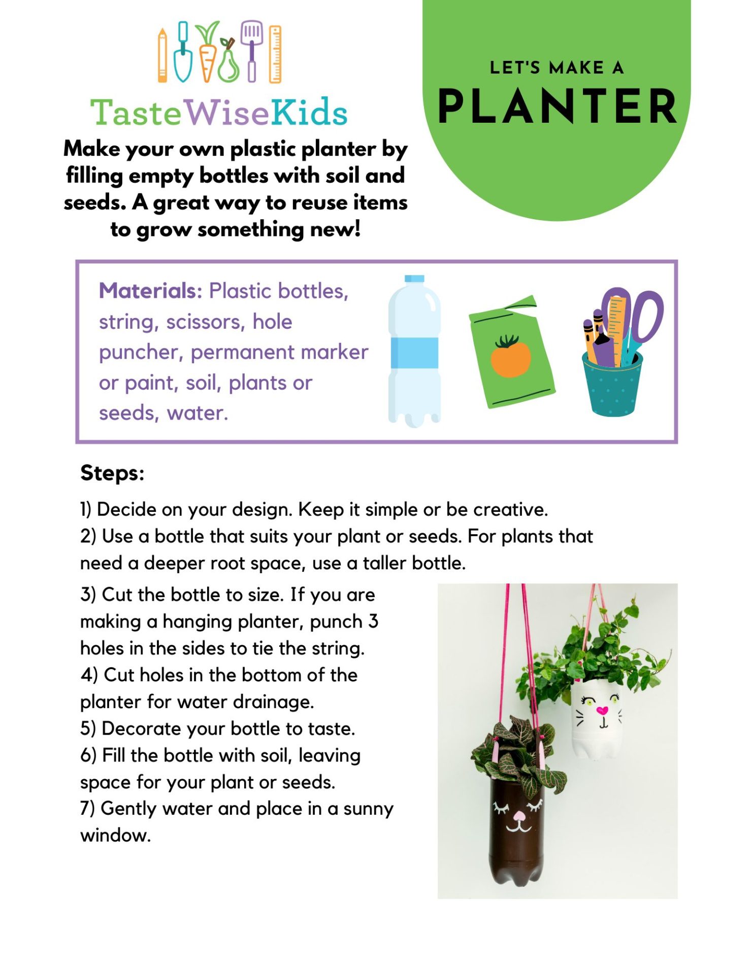 DIY Plastic Bottle Planter