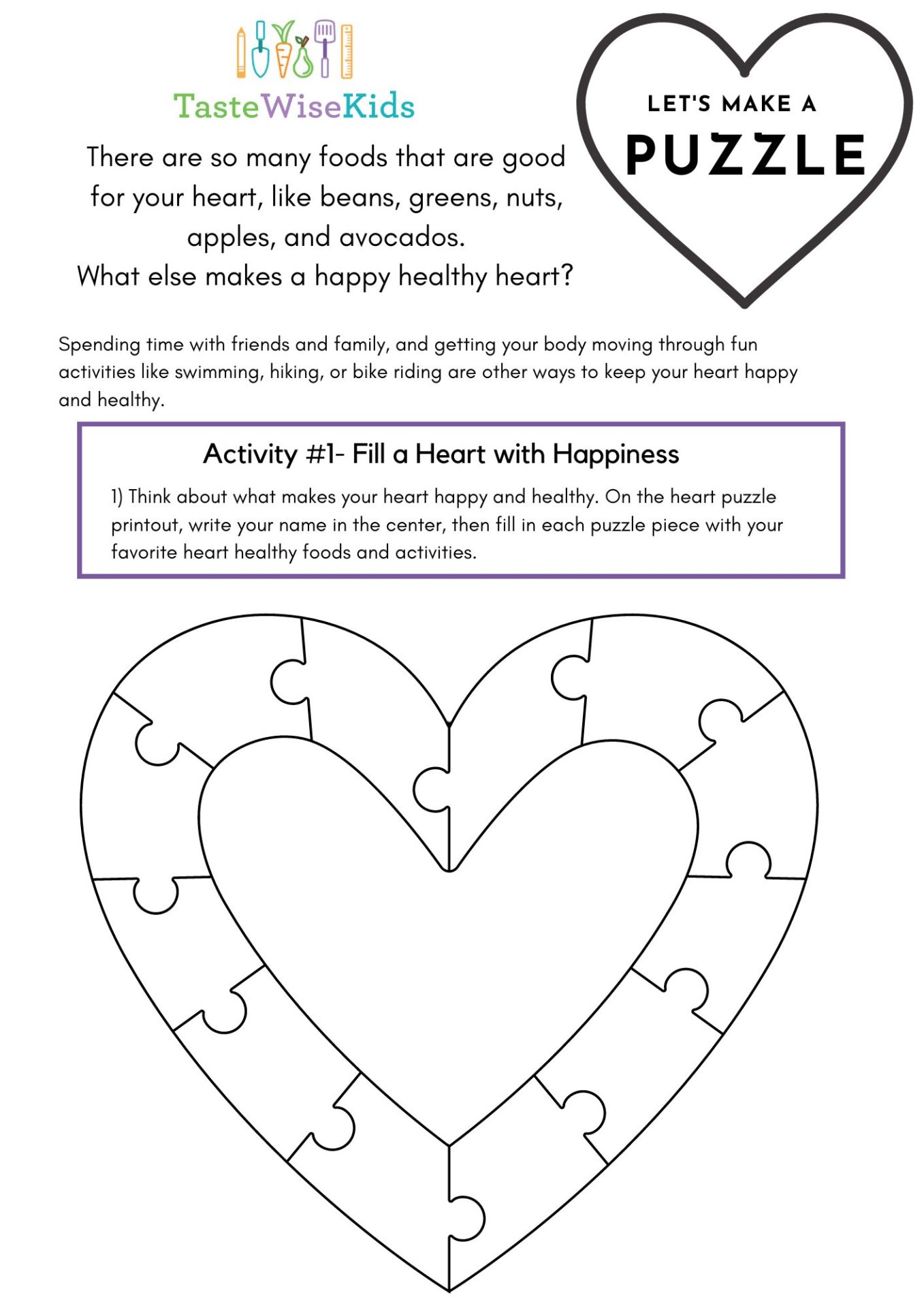 Let's Make a Puzzle- Feb at Home Let's Make a Puzzle- Feb at Home