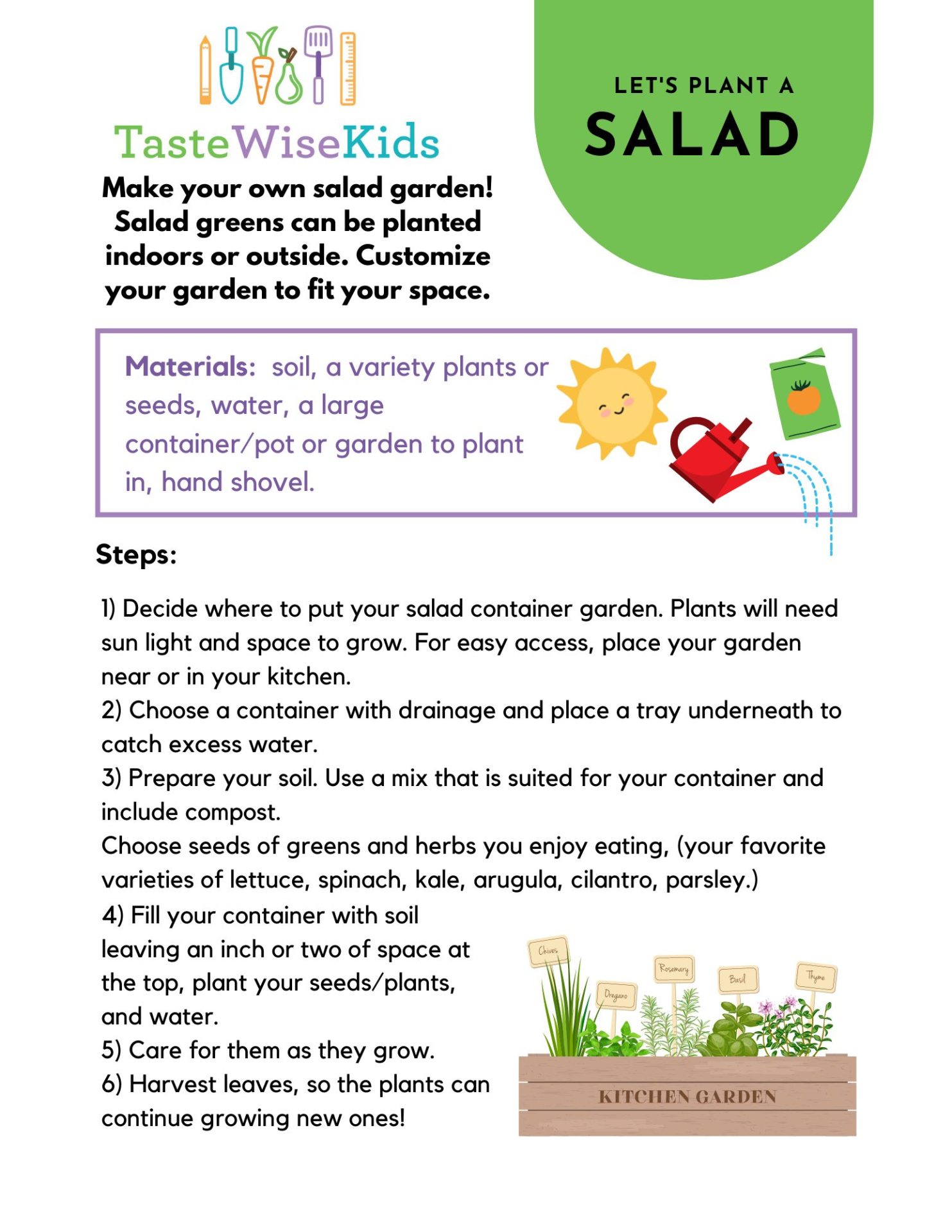 Plant a Salad Garden