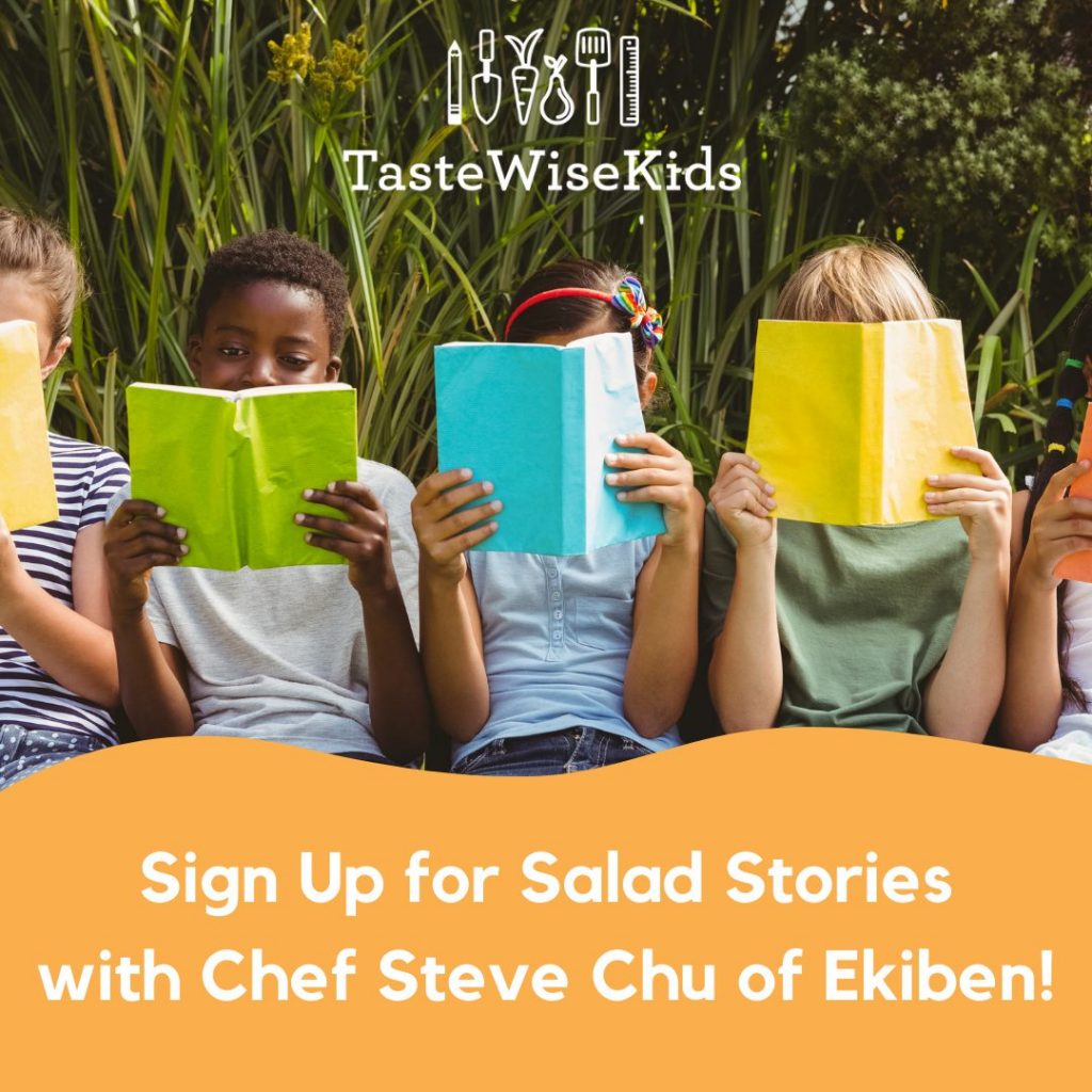 salad themed story time with Chef Steve Chu